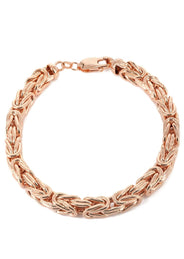 14K Rose Gold Bracelet Byzantine Women