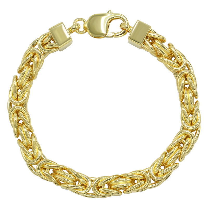 Silver Gold Byzantine Bracelet