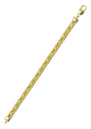 Silver Gold Byzantine Bracelet