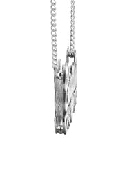14K White Gold with Diamonds Name Plate Necklace | Style #118