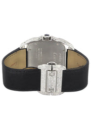Diamond Cartier Santos 100 | Diamond Roman Dial | Diamond Case | Stainless Steel
