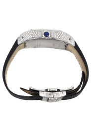 Diamond Cartier Santos 100 | Diamond Roman Dial | Diamond Case | Stainless Steel