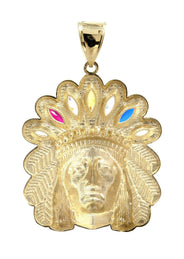 Chief Head  10K Gold Pendant | 15.1 Grams