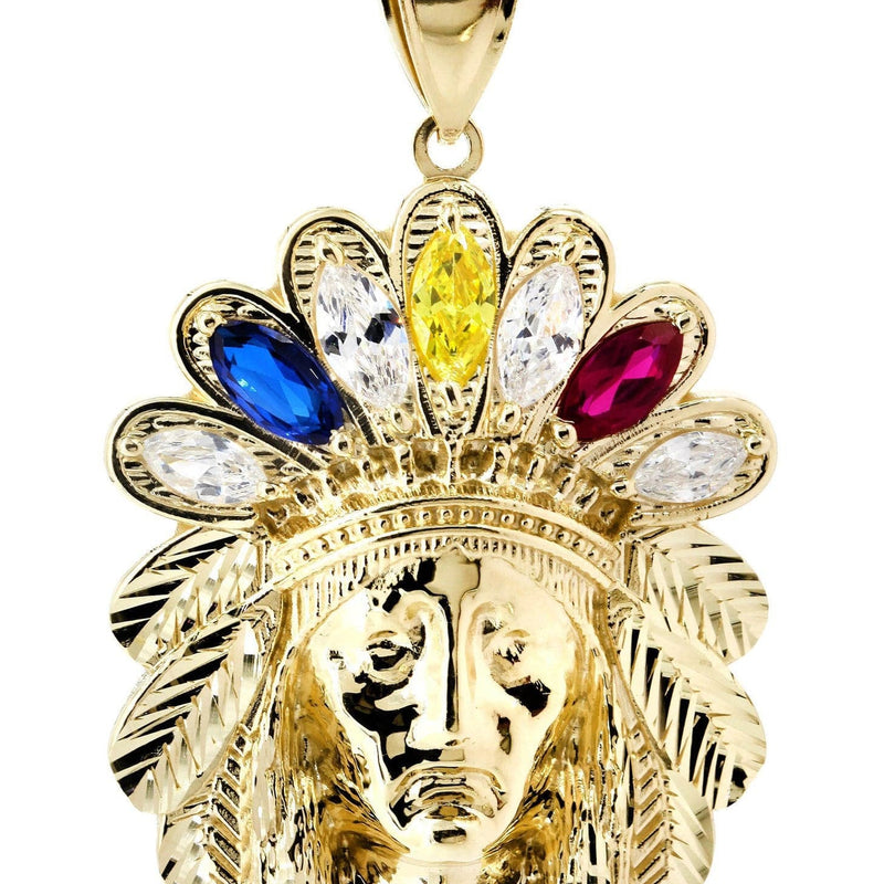 Chief Head  10K Gold Pendant | 15.1 Grams
