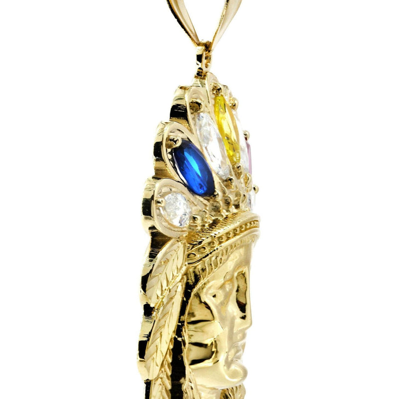 Chief Head  10K Gold Pendant | 15.1 Grams