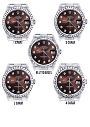 Diamond Mens  Rolex Datejust Watch 16200| 36MM | Chocolate Diamond Dial | Oyster Band