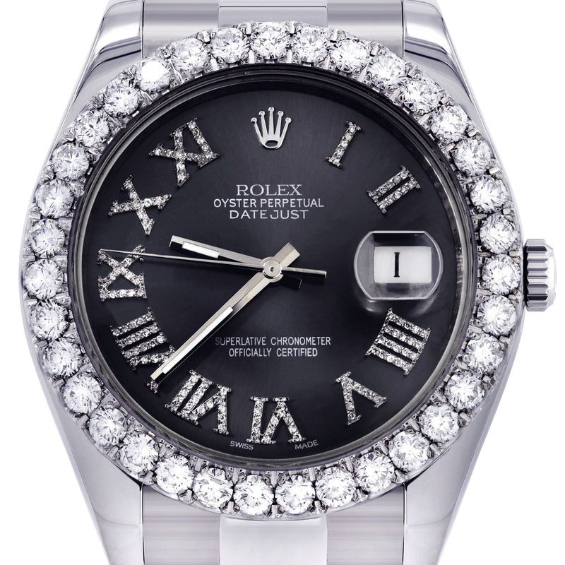 Rolex Datejust II Watch | 41 MM | Custom Grey Roman Dial | Oyster Band