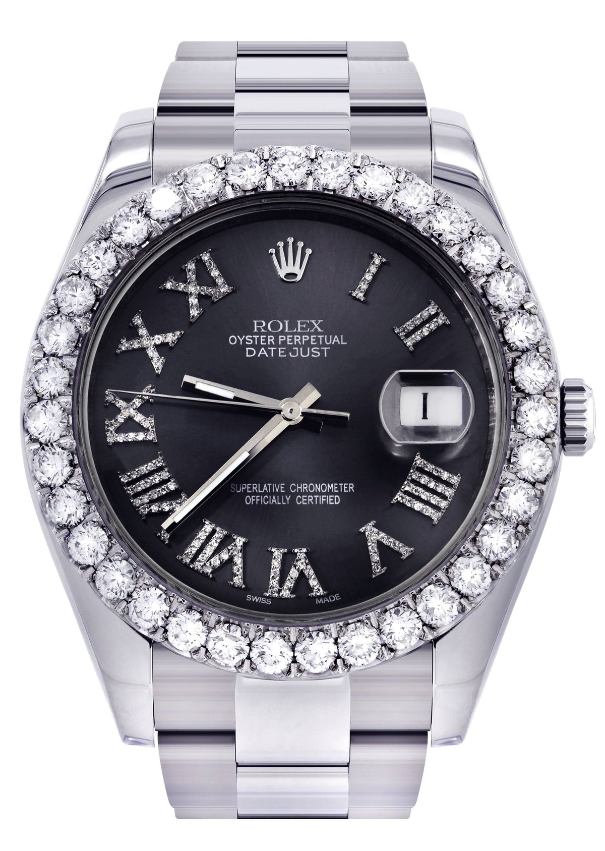 Rolex Datejust II Watch | 41 MM | Custom Grey Roman Dial | Oyster Band