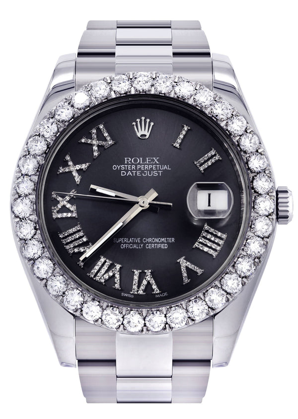 Rolex Datejust II Watch | 41 MM | Custom Grey Roman Dial | Oyster Band
