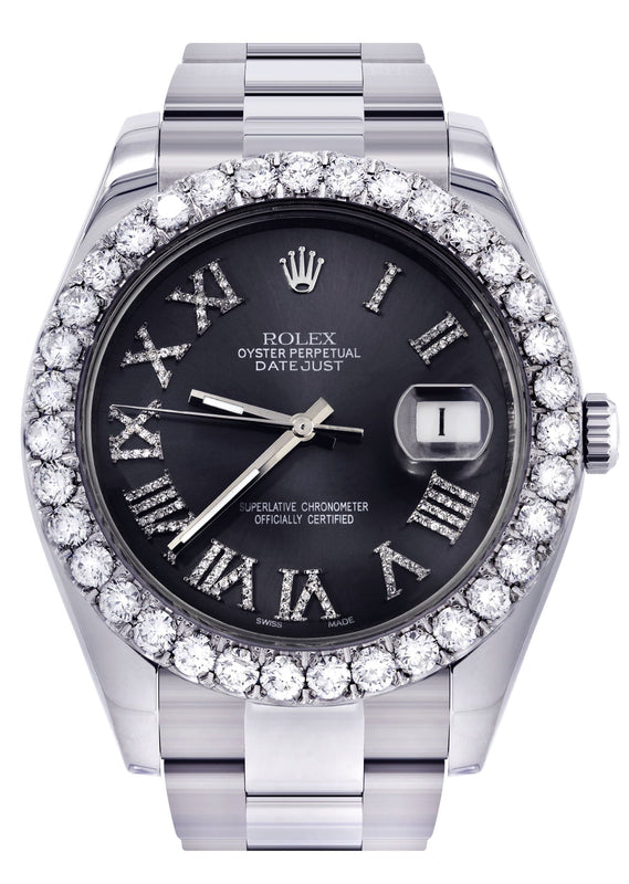 Rolex Datejust II Watch | 41 MM | Custom Grey Roman Dial | Oyster Band