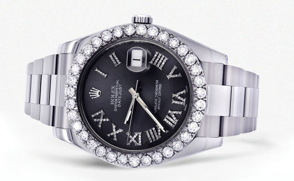 Rolex Datejust II Watch | 41 MM | Custom Grey Roman Dial | Oyster Band