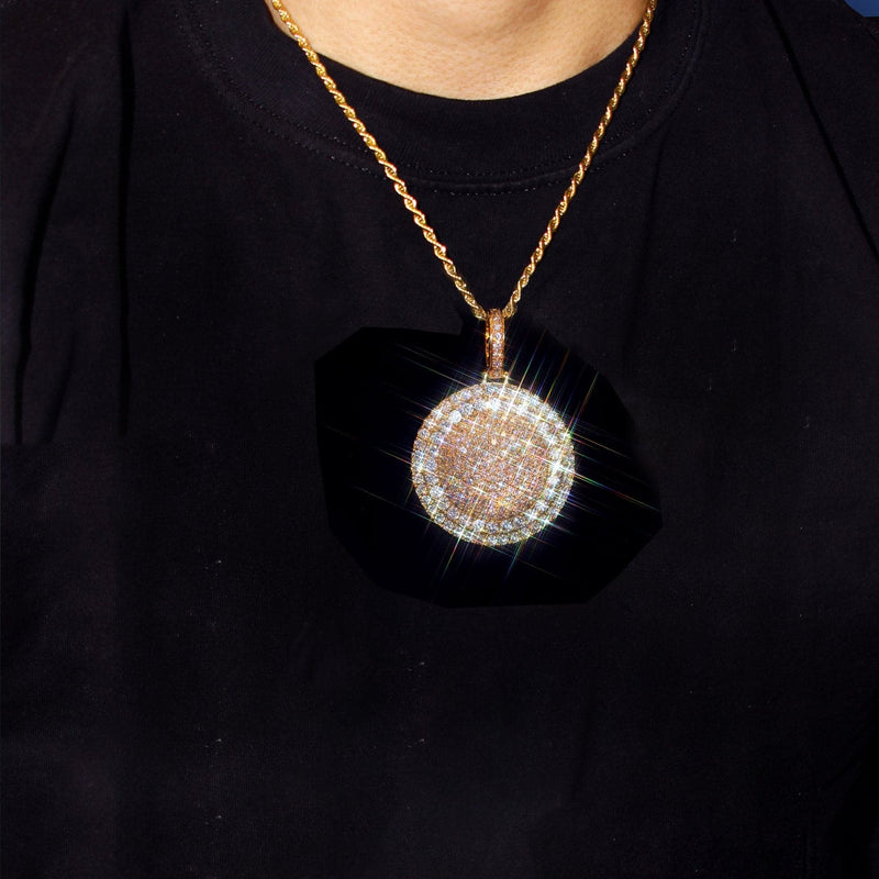 Mens Gold Plated Rope Chain & Dog Tag Pendant | Appx. 30.3 Grams