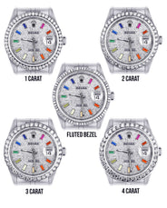 Diamond Mens Rolex Datejust Watch 16200  | 36MM | Diamond Color Baguettes Dial | Jubilee Band