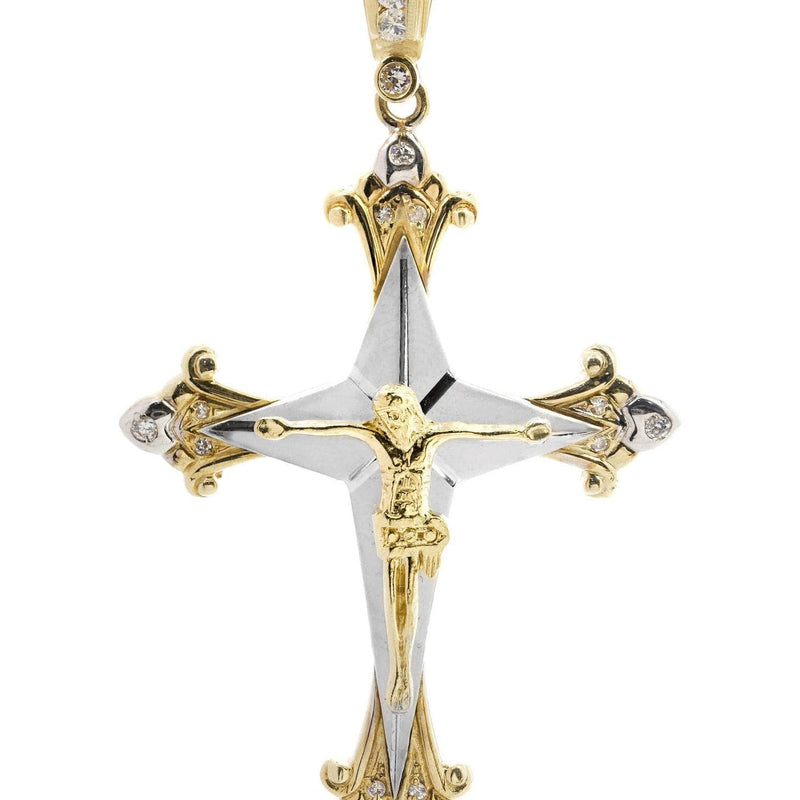 10K Gold Cross / Crucifix Pendant  |  14.4 Grams