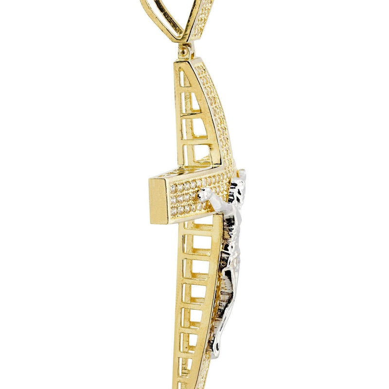 10K Gold Cross / Crucifix Pendant |  8 Grams