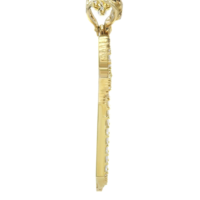 10K Yellow Gold  Baguette Cross Necklace | Appx. 15 Grams