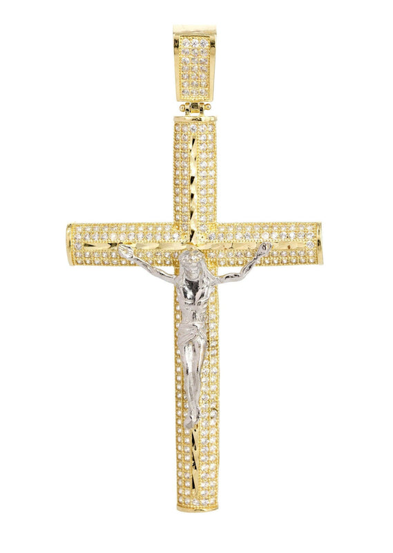 10K Gold Cross / Crucifix Pendant  |  9.1 Grams
