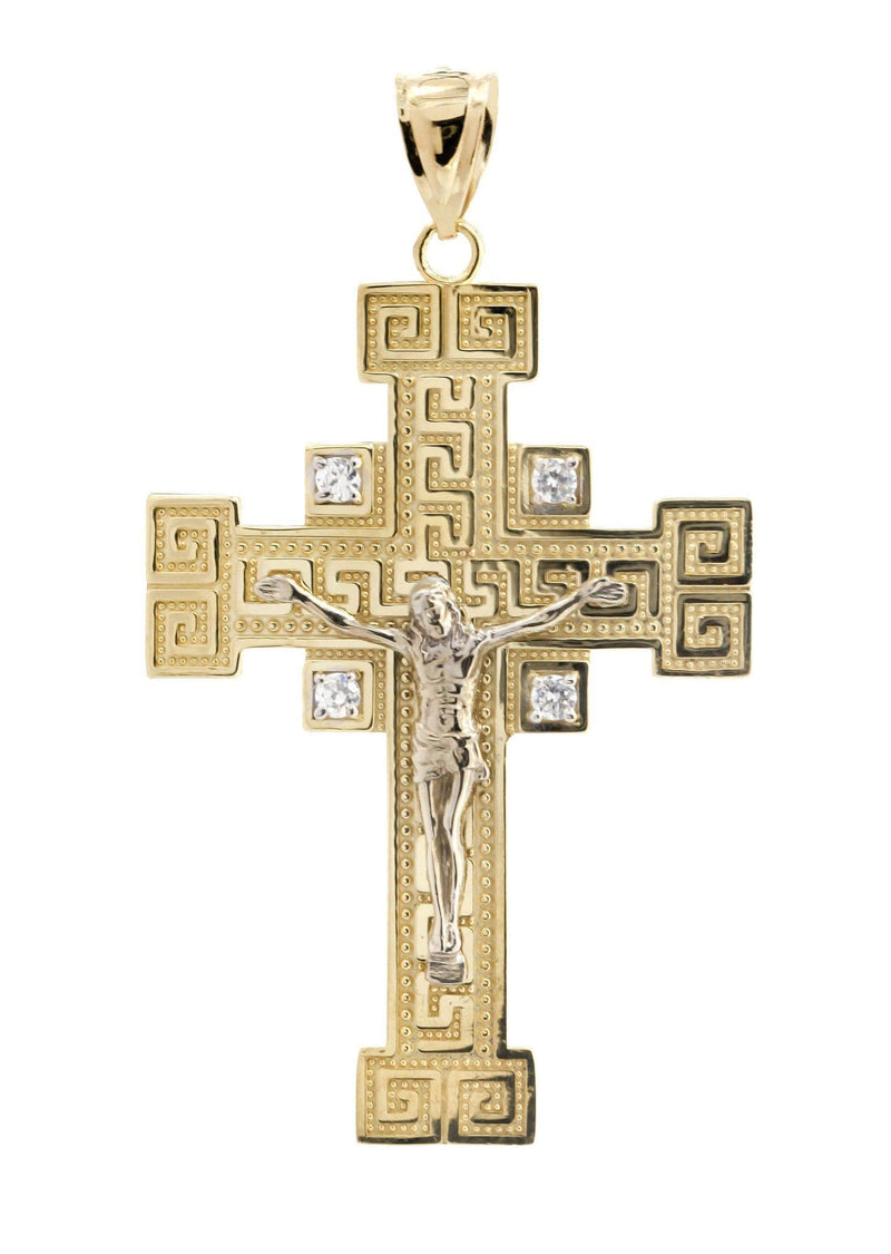 10K Gold Cross / Crucifix Pendant | 8.8 Grams