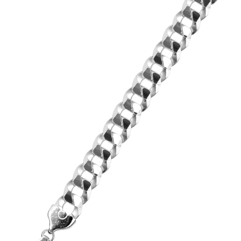 Silver White Curb Bracelet