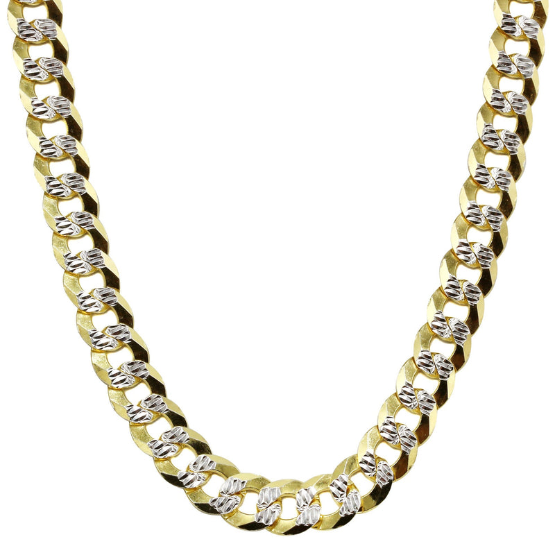 Silver Chain - Mens Gold Chain / Curb Cuban Diamond Cut Chain