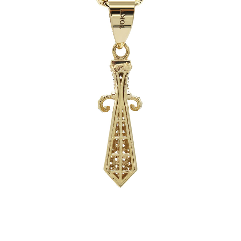 10K Yellow Gold Dagger Necklace | Appx. 13.3 Grams