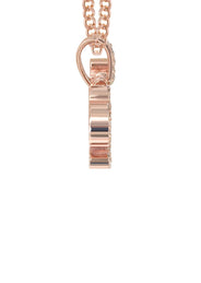 14K Rose Gold  Full Diamond Name Plate Necklace | Style #116