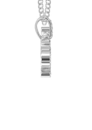 14K White Gold  Full Diamond Name Plate Necklace | Style #27