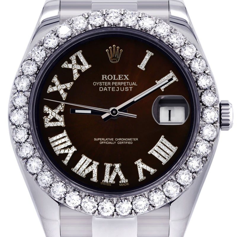 Rolex Datejust II Watch | 41 MM | Custom Black Chocolate Dial | Oyster Band