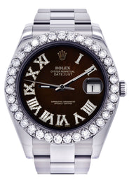 Rolex Datejust II Watch | 41 MM | Custom Black Chocolate Dial | Oyster Band