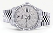 Womens Rolex Datejust Watch 16200 | Fluted Bezel | 36Mm | Diamond Dial | Fluted Bezel | Jubilee Band