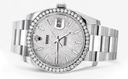 116200 | Rolex Datejust Watch | 36Mm | Full Diamond Dial | Oyster Band