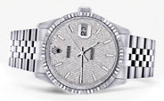 Mens Rolex Datejust Watch 16200 | Fluted Bezel | 36Mm | Diamond Dial | Jubilee Band