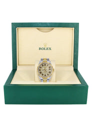 Mens Rolex Datejust Watch | 16233 | 36Mm | Diamond Gold Roman Numeral | Jubilee Band