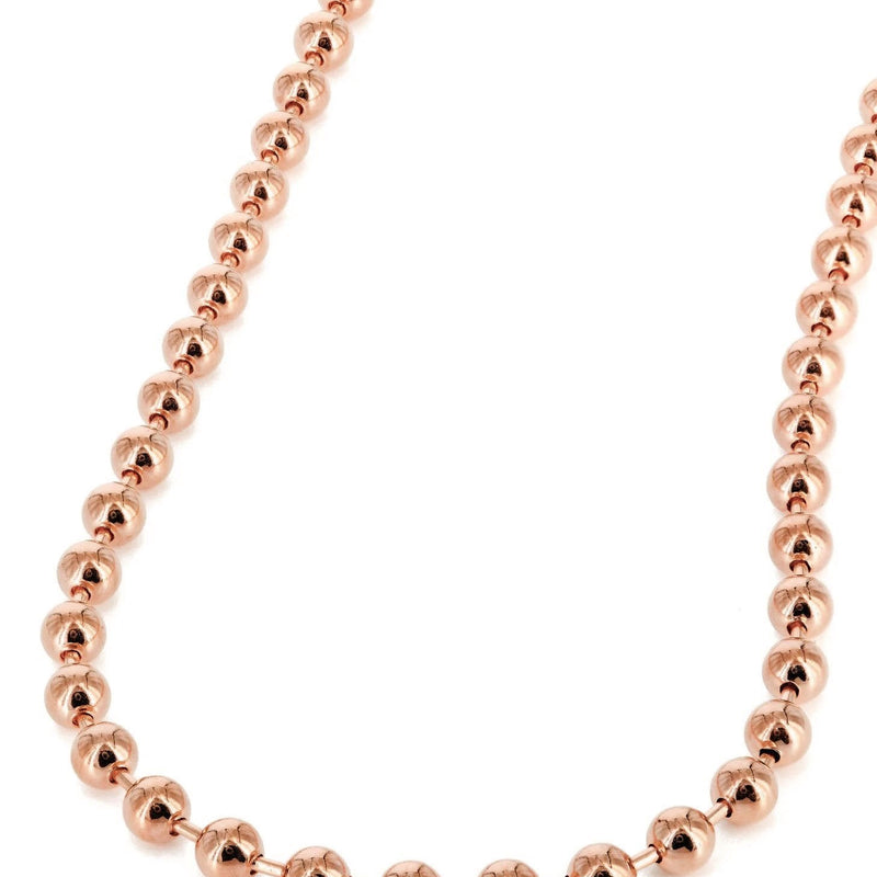 Womens 14K Rose Gold Chain - Dog Tag Chain