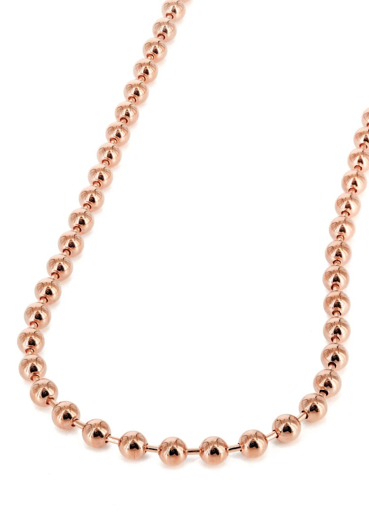 Womens 14K Rose Gold Chain - Dog Tag Chain