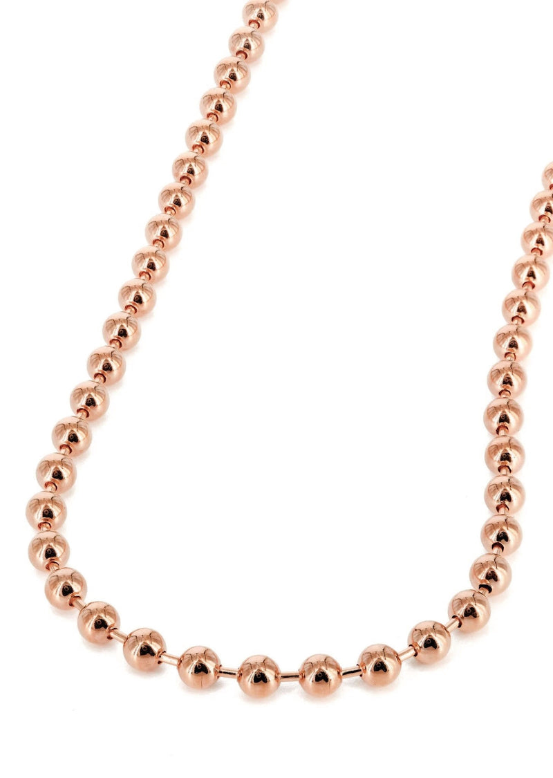 Womens 14K Rose Gold Chain - Dog Tag Chain