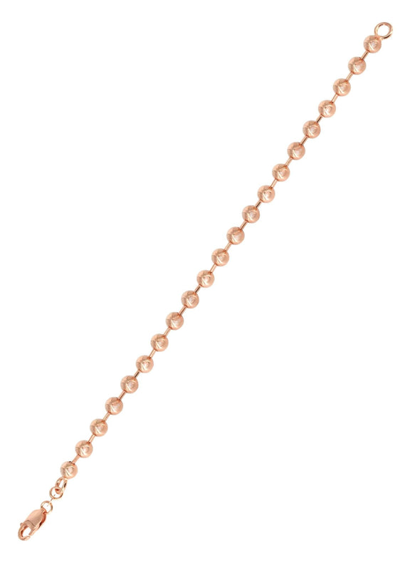 14K Rose Gold Bracelet Dog Tag