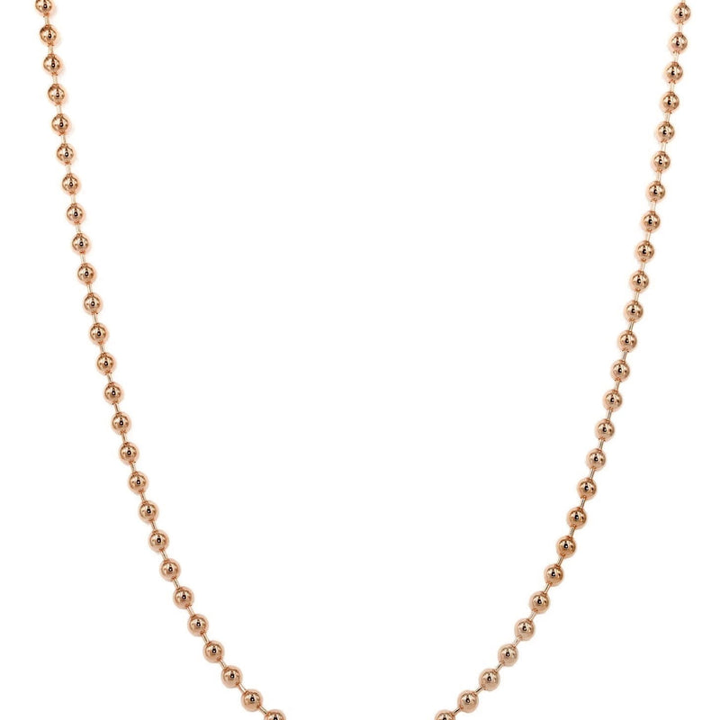 Womens 14K Rose Gold Chain - Dog Tag Chain