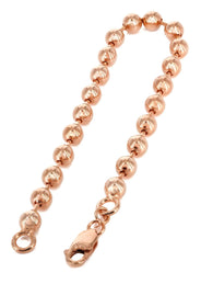 14K Rose Gold Bracelet Dog Tag Women