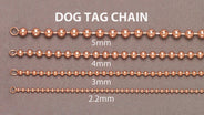 14K Rose Gold Bracelet Dog Tag Women