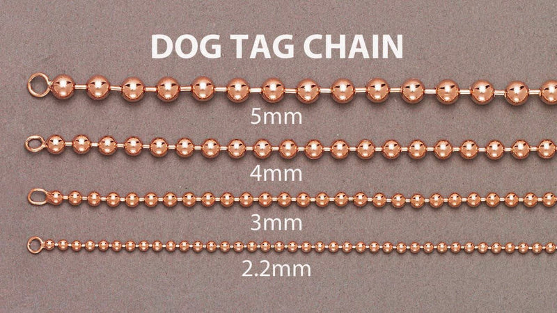 Dog Tag Chain - 14K Rose Gold Chain
