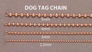 Dog Tag Chain - 14K Rose Gold Chain