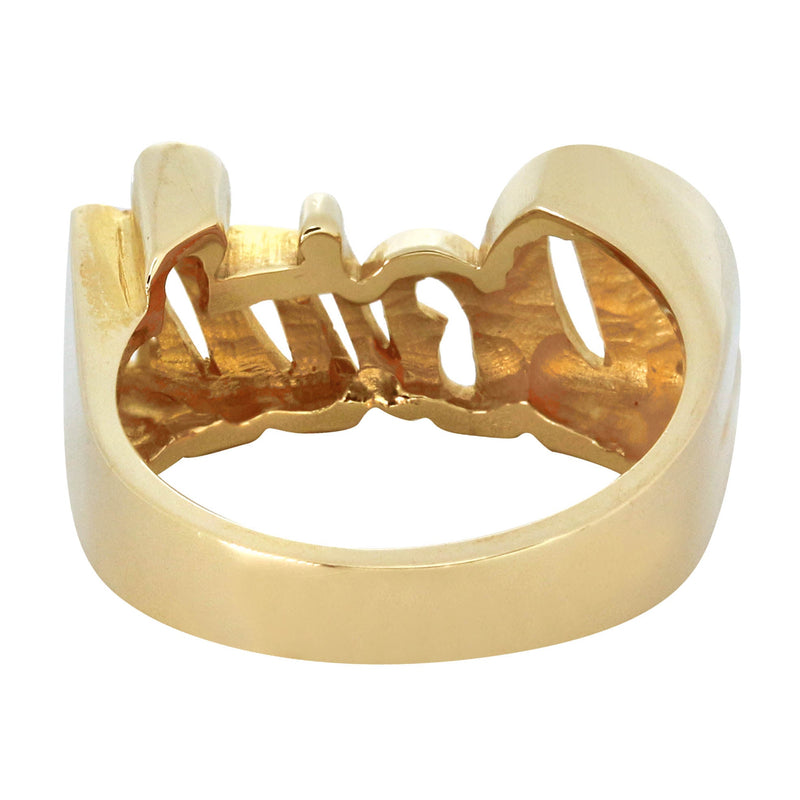 14K Script Gold Name Ring | Appx. 7 Grams