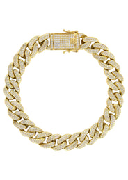 Silver Gold Ice Miami Cuban Link Bracelet