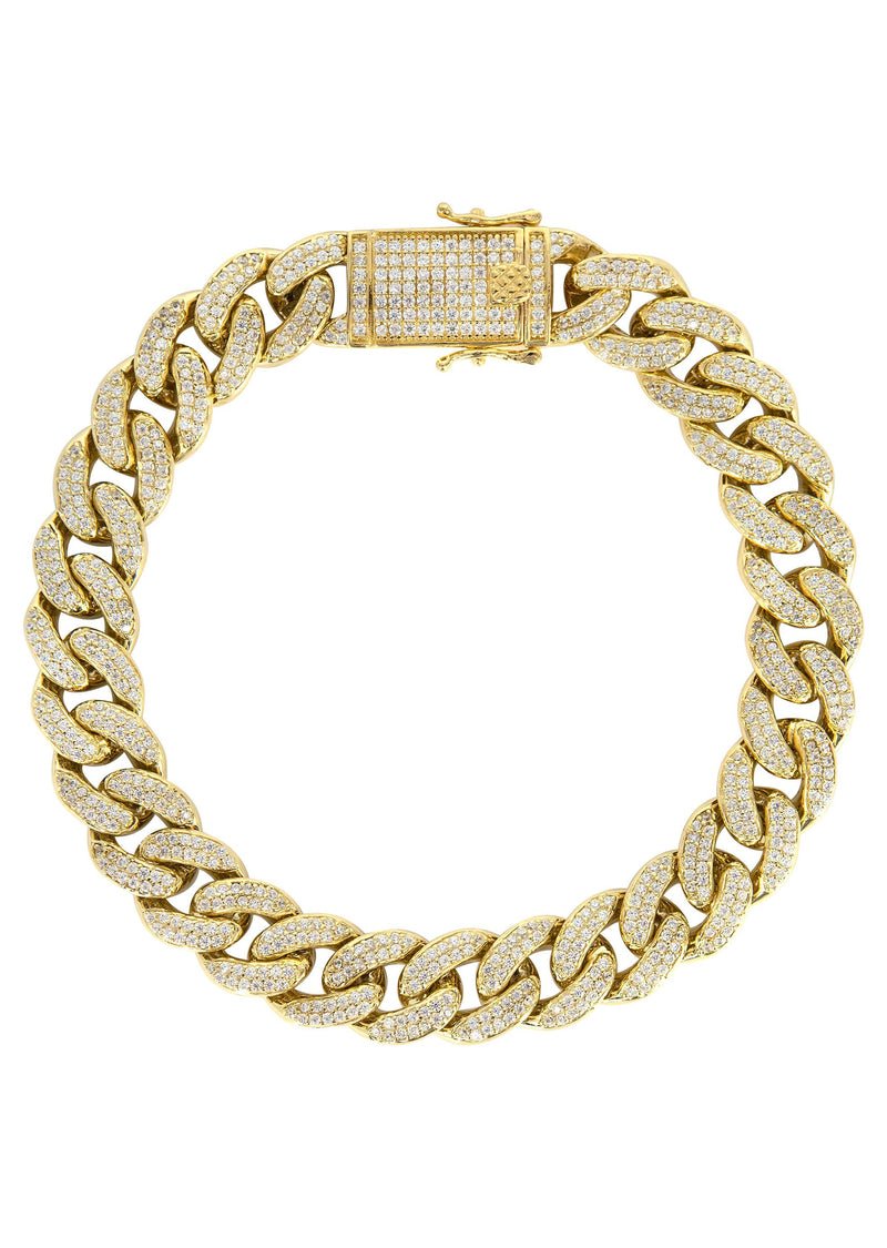 Silver Gold Ice Miami Cuban Link Bracelet