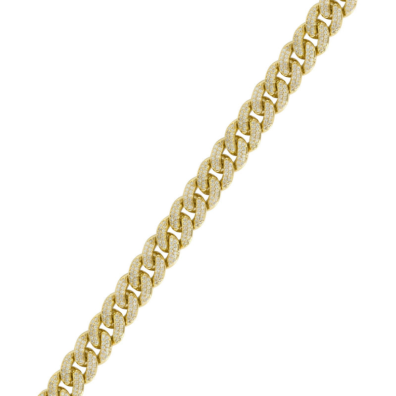 Silver Gold Ice Miami Cuban Link Bracelet