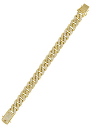 Silver Gold Ice Miami Cuban Link Bracelet