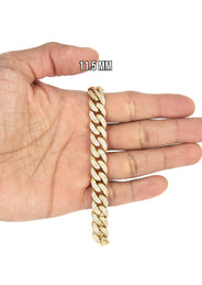 Silver Gold Ice Miami Cuban Link Bracelet