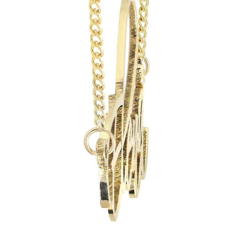 14K Gold  Plain Gold Name Plate Necklace | Style #54