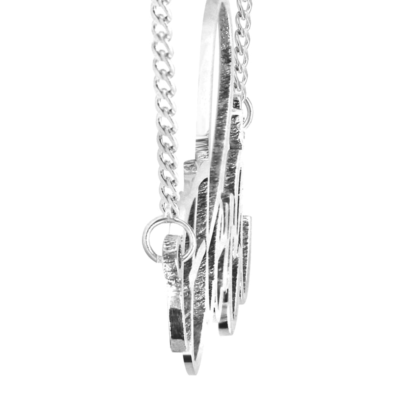 14K Gold  Plain White Gold Name Plate Necklace | Style #76